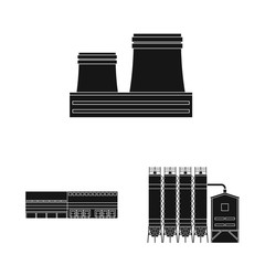 Vector design of architecture and technology icon. Collection of architecture and building stock symbol for web.