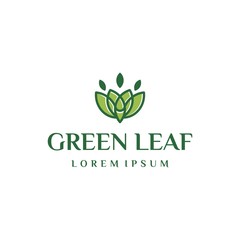 Leaf design logo Template. Green leaf vector design