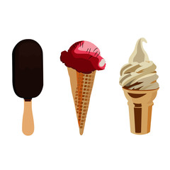 icecream realistic vector illustration isolated