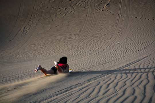 sandboard in huacachina