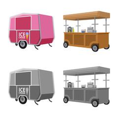 Vector design of marketing and tent icon. Set of marketing and outdoor stock symbol for web.