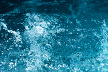 Soft focus of bubbling water background, Relaxation pool, spa hydrotherapy