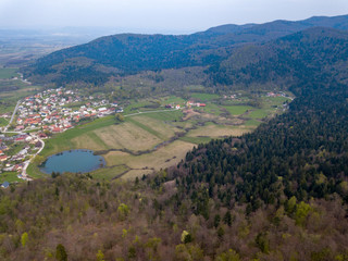 The Podpec Lake ( Podpesko Jezero, Podkrimsko Jezero, Krimsko Jezero ) is a karst lake close to Ljubljana. It is the deepest lake in Slovenia with depth of 51 meters.