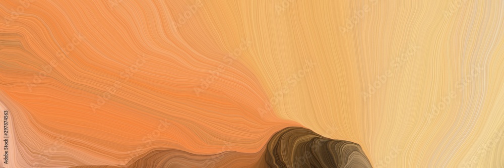 Aufkleber curved lines background or backdrop with sandy brown, chocolate and sienna colors. good for design t