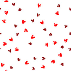 seamless pattern with hearts. Festive background for Valentine's Day, February 14th.