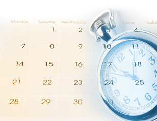 Naklejka premium Watch and calendar