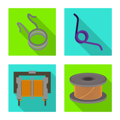 Vector design of compression and torsion symbol. Set of compression and technology vector icon for stock.