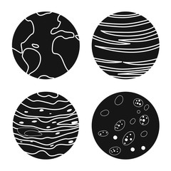 Isolated object of cosmos and science logo. Set of cosmos and planet stock symbol for web.