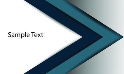 White triangle shape overlap and simple text