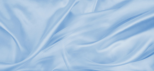 Blue silky fabric texture
