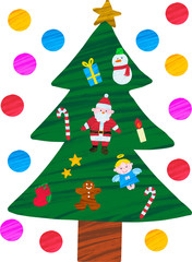 クリスマスツリー　飾り色々