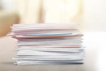 Stack of Envelopes / Files / Documents