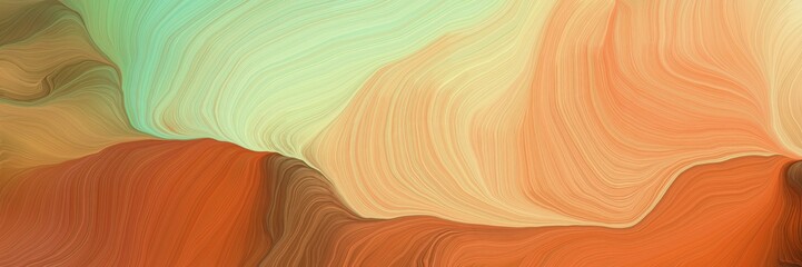 futuristic wave motion speed lines background or backdrop with peru, sandy brown and saddle brown colors. dreamy digital abstract art