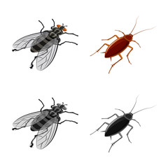 Vector design of nature and wildlife logo. Set of nature and wing vector icon for stock.