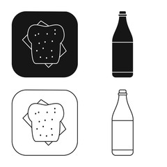 Vector illustration of sale and industry icon. Set of sale and assortment stock symbol for web.