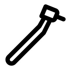 Drill Dental Tool Line Icon Vector