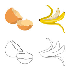 Isolated object of refuse and junk logo. Collection of refuse and waste stock vector illustration.