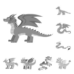 Vector design of wild and mythical symbol. Collection of wild and halloween vector icon for stock.