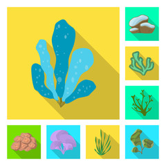 Vector illustration of biodiversity and nature symbol. Collection of biodiversity and wildlife stock vector illustration.