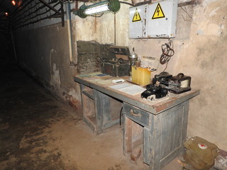Underground Soviet bunker during the war, details and elements