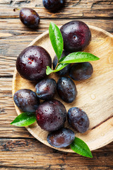 Sweet red plums