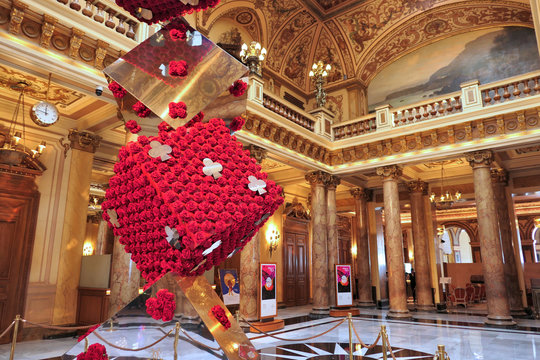  Famous Monte Carlo Casino Hall Interior.