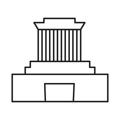 Vector design of building and mausoleum logo. Set of building and vietnamese stock vector illustration.