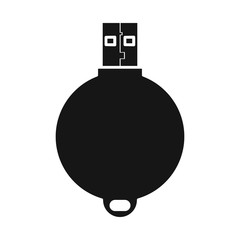 Isolated object of usb and memory symbol. Web element of usb and ram vector icon for stock.