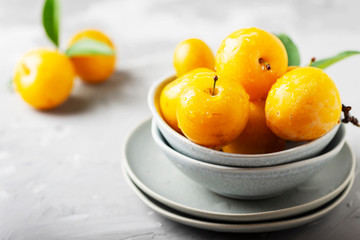 Yellow sweet plums