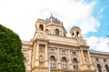 Fototapeta na wymiar Museum Quarter or Maria Teresa Square overlooking the Natural History Museum in Vienna, Austria