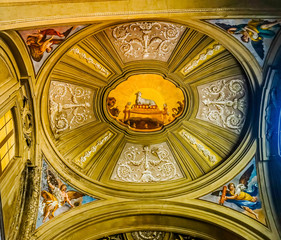 Obraz premium Lamb Ceiling Frescos Vincenzo Anastasio Church Basilica Dome Rome Italy