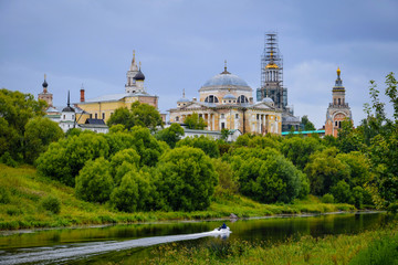 Obraz premium Panoramic view of the Borisoglebsky Monastery in Torzhok town
