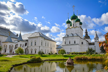 Summer day in the Rostov Kremlin courtyard