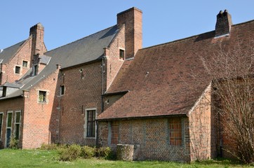Fototapeta na wymiar Traditional houses of Leuven Beguinage, Belgium