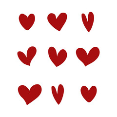 heart on the white backround icon vector