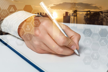 The concept of a contract or signed document.