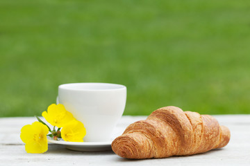 Coffee and croissant