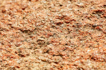 red granite fracture texture closeup