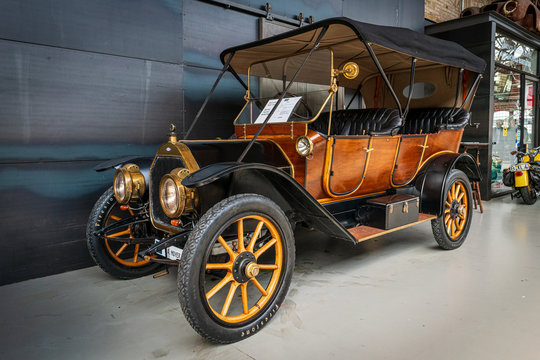 Vintage car Moyer Open Tourer 5.3 litre, 1913 on May 01, 2019 in Berlin, Germany.