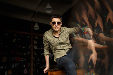 Portrait of man in glasses