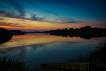 Sonnenuntergang in Brandenburg / Oder