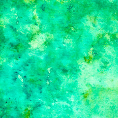 Fototapeta na wymiar Watercolor abstract sea wave green background. greeting card, design, wedding invitation