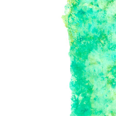 Naklejka premium Watercolor abstract sea wave green background. greeting card, design, wedding invitation