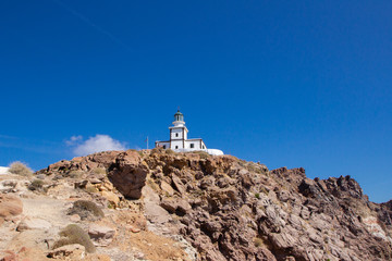 Leuchtturm , Santorini,  Akrotiri , Griechenland