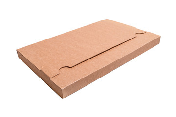 Brown craft cardboard box, isolates