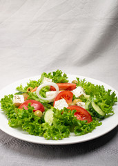 Greek Salad, Horiatiki or Village Salad with Feta Cheese