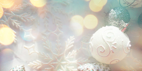 Christmas toys New Year. garland.bokeh background. lights. celebration. ball on the Christmas tree. glitter snowflakes   