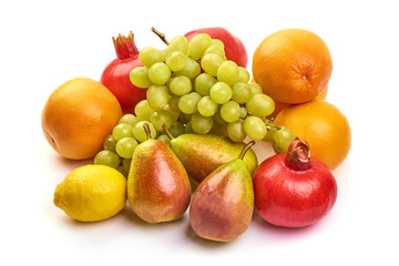 Naklejka na ściany i meble Mixed Fresh fruits, isolated on white background