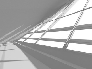 Obraz premium Futuristic White Architecture Design Background