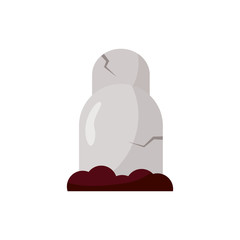 halloween graveyard cemetery isolated icon